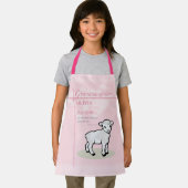 孫娘バプティスピンクラムパーソナライズされた エプロン (インサイチュ)