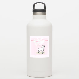 孫娘バプティスピンクラムパーソナライズされた シール