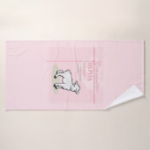 孫娘バプティスピンクラムパーソナライズされた バスタオル (バスタオル)