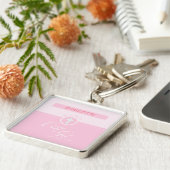 孫娘バプテスマ,名前をカスタムする,ピンクの子供o キーホルダー (側面)