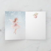孫娘バレリナクリスマスツリー雪の結晶 カード (内部)