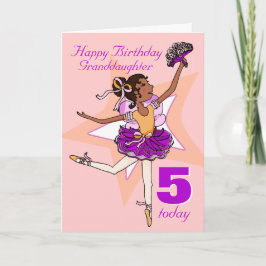 孫娘バレリーナ誕生日ピーチエイジカード カード