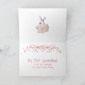 孫娘バレンタインバニーピンクかわいい水彩 シーズンカード (内部)