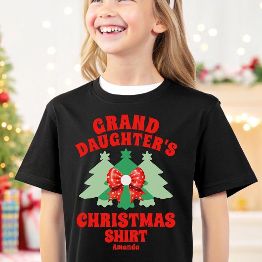 孫娘パーソナライズされたのクリスマスシャツ トライブレンドＴシャツ