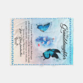 孫娘パーソナライズされたへの毛虫 フリースブランケット (正面(横))