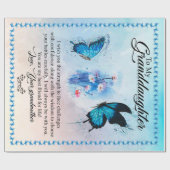 孫娘パーソナライズされたへの毛虫 ラッピングペーパー (フラット)