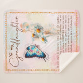 孫娘パーソナライズされた宛の手紙 シェルパブランケット (正面(横))