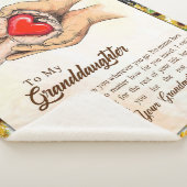 孫娘パーソナライズされた宛の手紙 シェルパブランケット (3/4)