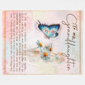 孫娘パーソナライズされた宛の手紙 フリースブランケット (正面(横))