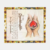 孫娘パーソナライズされた宛の手紙 フリースブランケット (正面(横))