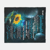 孫娘パーソナライズされた宛の手紙 フリースブランケット (正面(横))