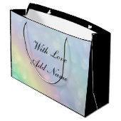 孫娘パーソナライズされた誕生日 ラージペーパーバッグ (裏面アングル)