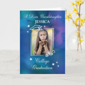 孫娘パーソナライズカレッジ卒業引用文 カード (黄色い花)