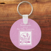 孫娘ファースト・コミュニオンピンク キーホルダー (正面)