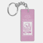 孫娘ファースト・コミュニオンピンク キーホルダー (正面左)