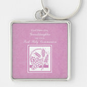 孫娘ファースト・コミュニオンピンク キーホルダー (正面)
