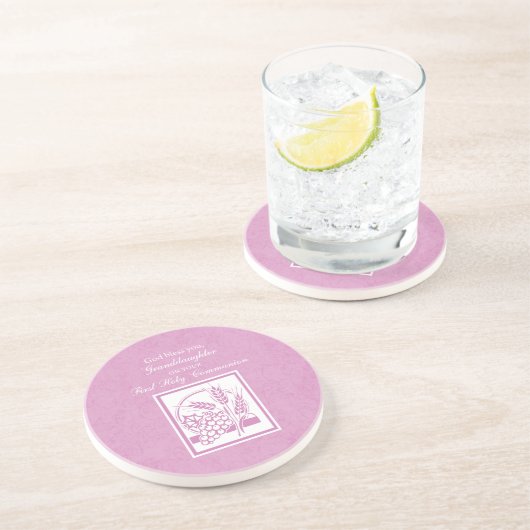 孫娘ファースト・コミュニオンピンク コースター (側面)