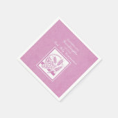 孫娘ファースト・コミュニオンピンク スタンダードカクテルナプキン (角)