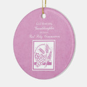 孫娘ファースト・コミュニオンピンク セラミックオーナメント (左)