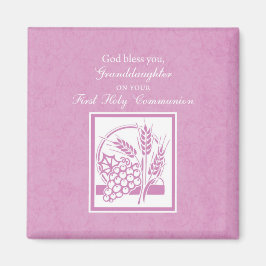 孫娘ファースト・コミュニオンピンク マグネット