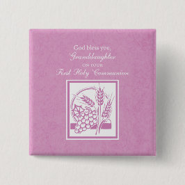 孫娘ファースト・コミュニオンピンク 缶バッジ
