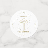 孫娘ファースト・ホーリー・コミュニオン金ゴールドルッククロス コンフェッティ (スモール正面)