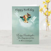 孫娘フェアリー誕生日カードと鳩 カード (黄色い花)