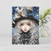 孫娘ブロンド髪の女の子のクリスマスの願い (スタンド正面)