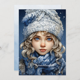 孫娘ブロンド髪の女の子のクリスマスの願い