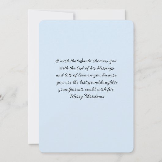 孫娘ブロンド髪の女の子のクリスマスの願い (裏面)