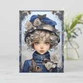 孫娘ブロンド髪の女の子のクリスマスの願い (スタンド正面)