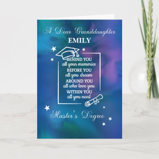 孫娘マスターズディグリー引用文 カード (正面)