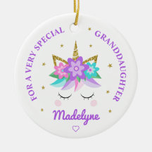 孫娘ユニコーン紫のパーソナライズされた花