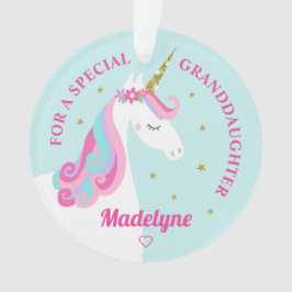 孫娘ユニコーン金ゴールドグリッタースターズアクア オーナメント