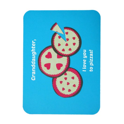 孫娘ユーモアのあるへのバレンタインデー マグネット (縦)