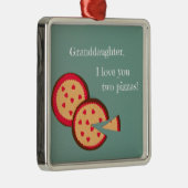 孫娘ユーモアのあるへのバレンタインデー メタルオーナメント (右)