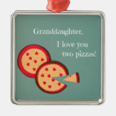 孫娘ユーモアのあるへのバレンタインデー メタルオーナメント (正面)
