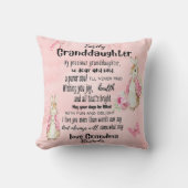 孫娘ラビットの愛カスタムする詩の名前を追加 クッション (正面)