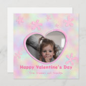 孫娘レインボーフローラバレンタインデー写真 シーズンカード (正面/裏面)