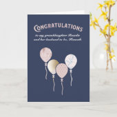 孫娘婚約おめでとうカード カード (黄色い花)