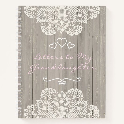 孫娘宛のカスタマイズ可能な手紙 ノートブック (正面)