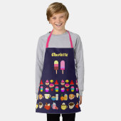 孫娘料理ベーキングパーティー食品誕生日 エプロン (着用した状態)