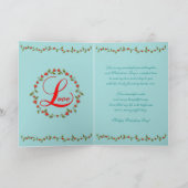 孫娘用繊細なバレンタインハートつる植物 シーズンカード (内部)