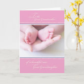 孫娘素晴らしのニュー祖母素晴らし誕生 カード (黄色い花)