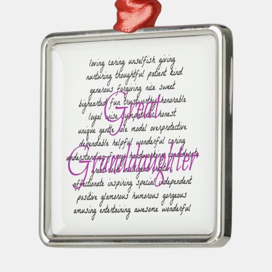 孫娘素晴らしの言葉 メタルオーナメント (左)