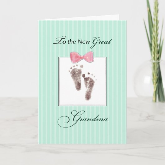 孫娘素晴らしグリーンの新素晴らししい祖母 カード (正面)