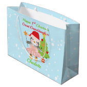 孫娘素晴らしハッピー1stクリスマスペンギン ラージペーパーバッグ (裏面アングル)