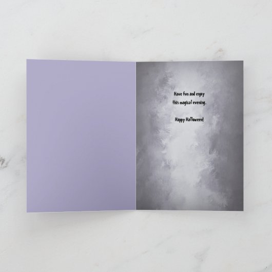 孫娘素晴らしハロウィーン黒猫の魔女へ カード (内部)