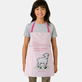 孫娘素晴らしバプティスピンクガールラム エプロン