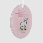孫娘素晴らしバプティスピンクガールラム オーナメント (正面)